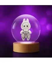 3D Labubu Crystal Ball with Watermelon