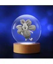 3D-Kristallkugel Ferkel Winnie Puuh