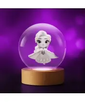 3D-Kristallkugel aus „Die Eiskönigin“ von Elsa