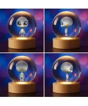 3D Crystal Ball Alien