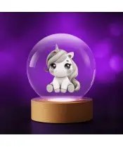 3D Crystal Ball Pony Unicorn