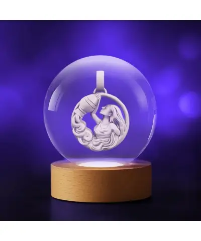 3D Crystal Ball Zodiac Sign...