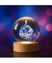 3D Crystal Ball Zodiac Sign Libra