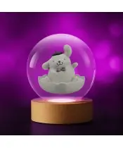 Sanrio Pompompurin Hello Kitty 3D-Kristallkugel