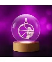 3D Crystal Ball Zodiac Sign Sagittarius