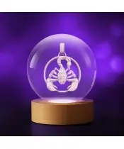 Kryształowa Kulka 3D Znak Zodiaku Skorpion
