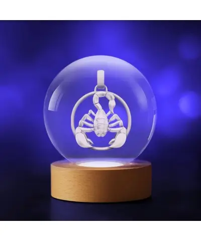 3D Crystal Ball Zodiac Sign...