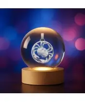 3D Crystal Ball Zodiac Sign Cancer