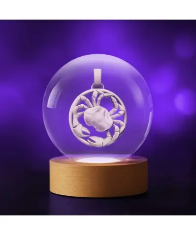 3D Crystal Ball Zodiac Sign...