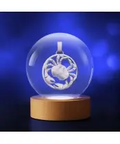 3D Kristallkugel Sternzeichen Krebs