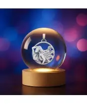 3D Crystal Ball Zodiac Sign Virgo
