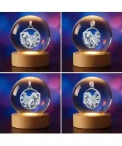 3D Crystal Ball Zodiac Sign Virgo