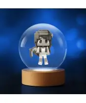 3D Crystal Ball Zodiac Sign Virgo
