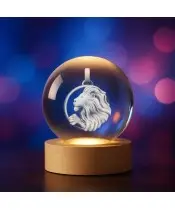 3D Crystal Ball Zodiac Sign Leo