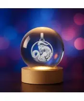 3D Kristallkugel Sternzeichen Steinbock