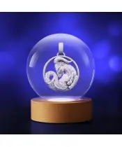 3D Kristallkugel Sternzeichen Steinbock