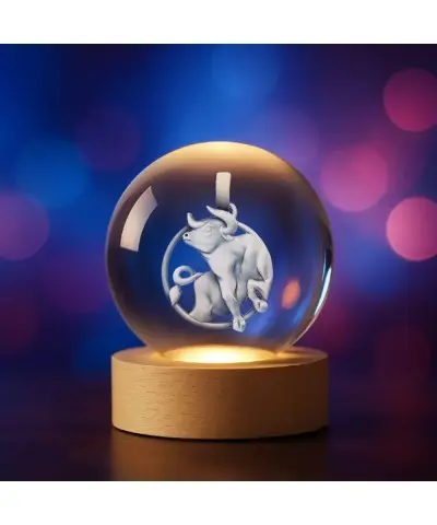 3D Crystal Ball Zodiac Sign...