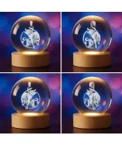 3D Crystal Ball Zodiac Sign Taurus
