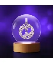 3D Kristallkugel Sternzeichen Zwillinge