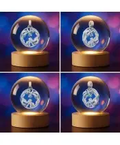 3D Crystal Ball Zodiac Sign Gemini