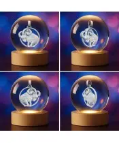 3D Crystal Ball Zodiac Sign Aries