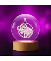 3D Crystal Ball Zodiac Sign Aries