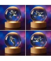 3D-Kristallkugel-Motor-Motocross