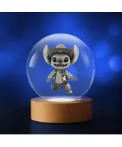 3D-Kristallkugel-Stitch-Cowboy