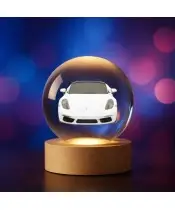 3D-Kristallkugel Porsche 718 Auto