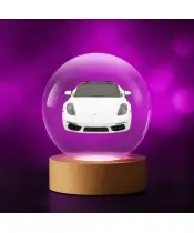 3D-Kristallkugel Porsche 718 Auto