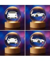 3D-Kristallkugel Porsche 718 Auto