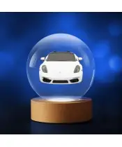 3D-Kristallkugel Porsche 718 Auto