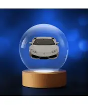 3D-Kristallkugel Lamborghini-Auto