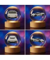 3D-Kristallkugel Lamborghini-Auto