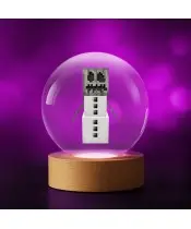 3D Crystal Ball Minecraft Snow Golem Game