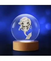 3D Kristallkugel Meerjungfrau Meerjungfrau