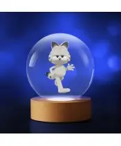 3D-Kristallkugel Garfield die Katze