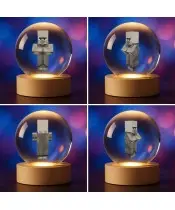 3D Crystal Ball Minecraft Villager Game