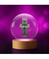 3D-Kristallkugel-Minecraft-Dorfbewohnerspiel