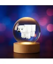 3D-Kristallkugel Minecraft Eisbär-Spiel