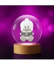 3D Sanrio Pekkle Hello Kitty Kristallkugel