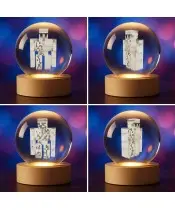 3D Crystal Ball Minecraft Game Iron Golem