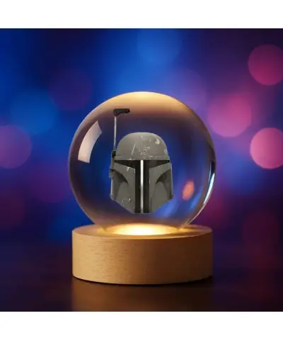 3D-Kristallkugel Boba Fett...