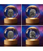 3D-Kristallkugel Boba Fett Star Wars Helm