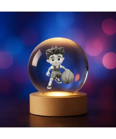 3D Crystal Ball Boy with...