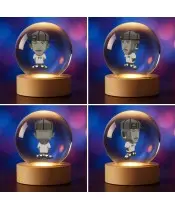 3D-Kristallkugel Fußballer Neymar mit Kappe