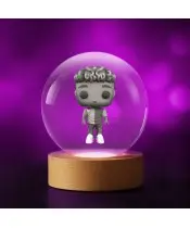 3D Crystal Ball Football Player Lamine Yamal