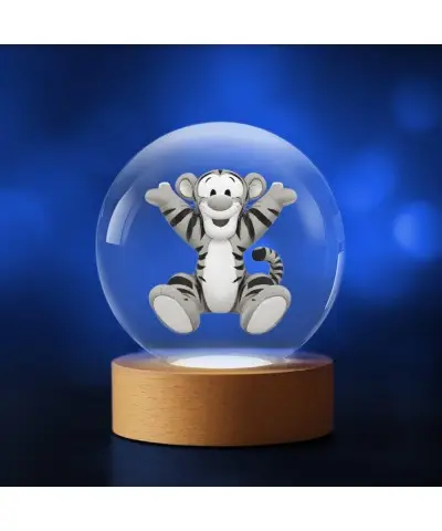 3D Kristallkugel Tiger...