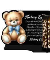 Eternal Solar Candle for Children Teddy Bear Statuette for the Grave