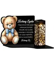Eternal Solar Candle for Children Teddy Bear Statuette for the Grave